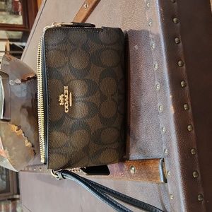 Double zip coach wallet